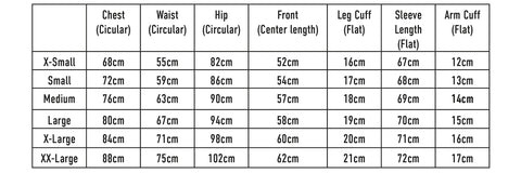 Saltrock Womens Wetsuits Size Chart