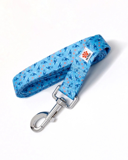 Saltrock Paw Print Dog Lead Blue